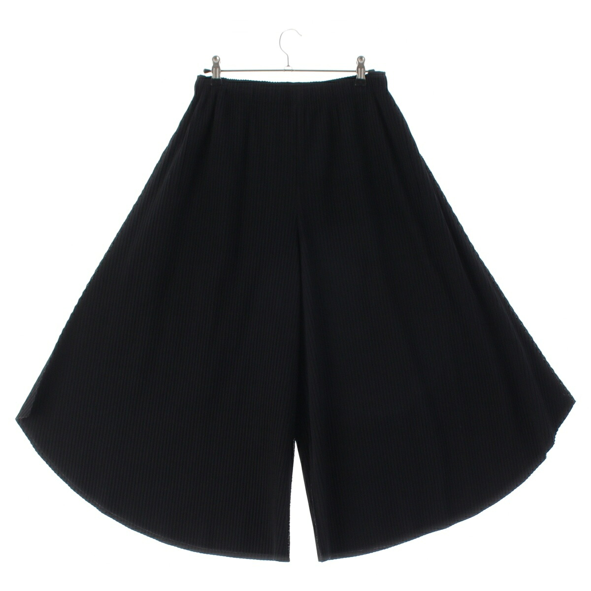 ミー イッセイミヤケ me ISSEY MIYAKE 21AW プリーツ ワイド パンツ MI14KF929 ブラック フリーサイズ【中古】【正規品保証】|retro