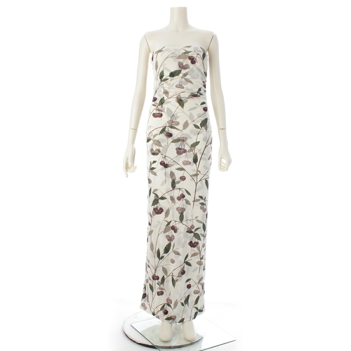ステラマッカートニー Stella McCartney チェリー さくらんぼ ワンピース ドレス ホワイト M【中古】【正規品保証】｜retro 26,312円