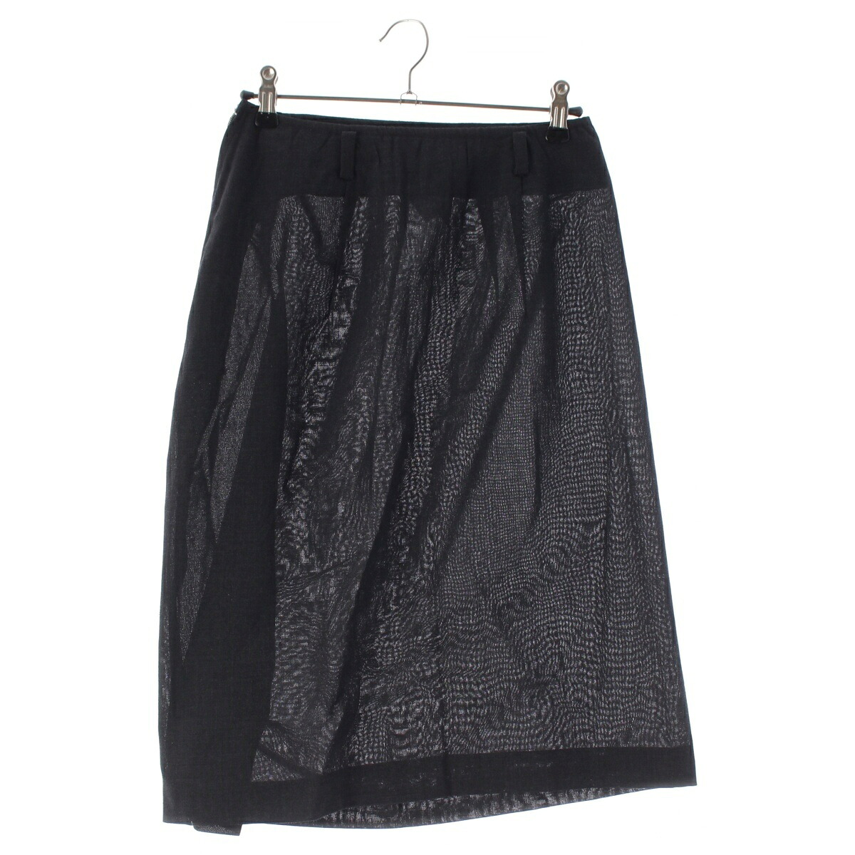 ヨウジヤマモト Yohji Yamamoto ヴィンテージ 80s 丸文字タグ デザイン スカート ボトムス グレー S【中古】【正規品保証】｜retro