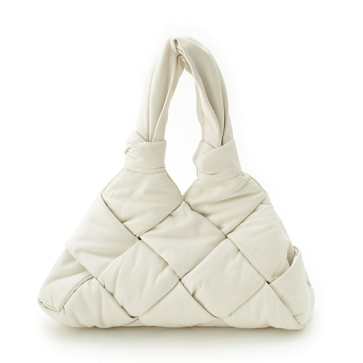 ボッテガヴェネタ BOTTEGAVENETA パデッド ロック ハンドバッグ トートバッグ 680163 ホワイト【中古】【正規品保証】|retro