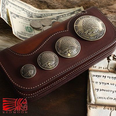 楽天市場】REDMOON レッドムーン 長財布 革 コンチョマスター/メガ