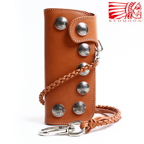 REDMOON 赤いことお月さま MID Line ウォレットロープ付ウォレット 革 なめし革 別注 OB-02ACR-MID Tan[メンズ 男物 本革 サドルなめし革 日本製 細工人 匠 銭入れ 革銭入れ ウォレット 長銭入れ ロングウォレット 今めかしい かっこいい 成年者 彼 成人男性 差し上げ物]