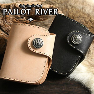 PAILOT RIVER パイロットリバー 二つ折り財布 新PRコンチョ PR-HR01-A [メンズ 男物 本革 サドルレザー 日本製 職人 匠 財布 革財布 ウォレット ショートウォレット おしゃれ かっこいい 大人 彼氏 男性 プレゼント]
