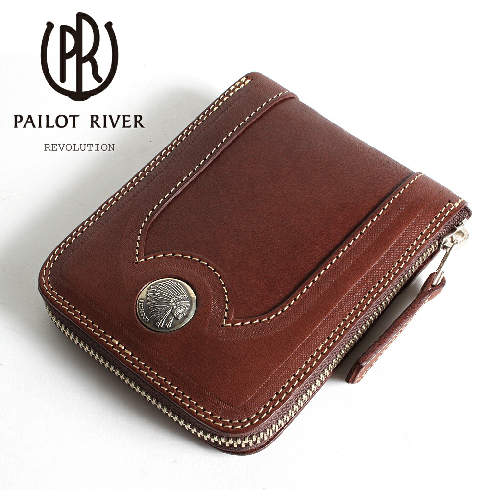 PAILOT  二つ折り財布 レザー REDMOON（レッドムーン） パイロットリバー PAILOTRIVER 財布 二つ折り