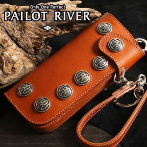 PAILOT RIVER パイロットリバー ウォレットロープ付ウォレット 革 オールドバイカー 新PRコンチョ PR-OB02-A [メンズ ロングウォレット 革財布 レザー おしゃれ かっこいい 大人 彼氏 男性 プレゼント]