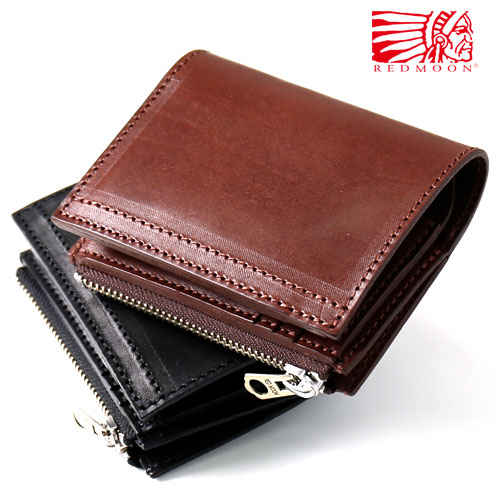 REDMOON レッドムーン 二つ折りコンパクト ハーフサイズ スクエアウォレット Harf Wallet RM-SQW [メンズ 男物 本革 サドルレザー オイルレザー 日本製 職人 匠 財布 革財布 短財布 コンパクト ショートウォレット おしゃれ かっこいい 大人 彼氏 男性 プレゼント]