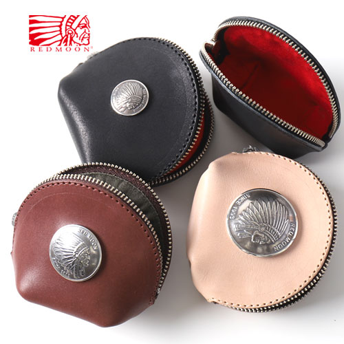 REDMOON レッドムーン マルチケース Multu Case RM-MCC21A (21mmコンチョ付) RM-MCC30A (30mmコンチョ付)RM-MCC38A (38mmコンチョ付) RM-MCC (コンチョ無) [小物収納 サドルレザー本革 丸型 コインケース 日本製 職人 匠 おしゃれ かっこいい 大人 プレゼント]