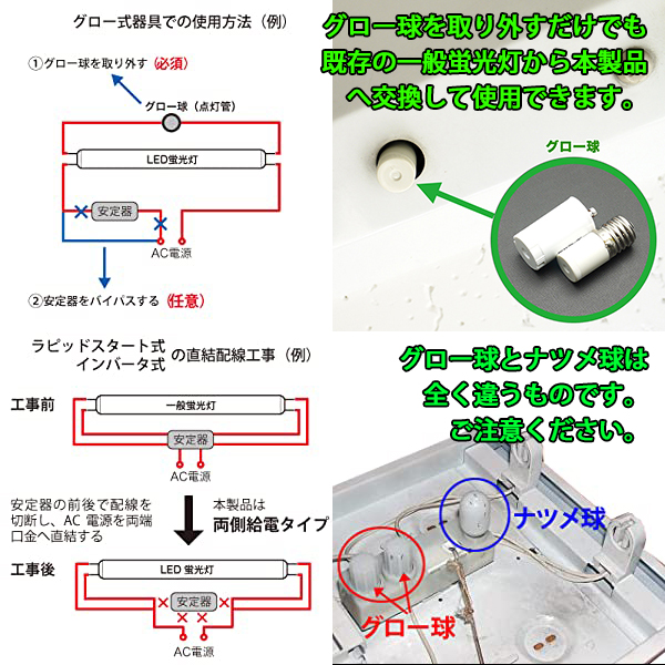 25本セット）直管形LED蛍光灯 110形（240cm） 昼白色 100 36W (沖縄