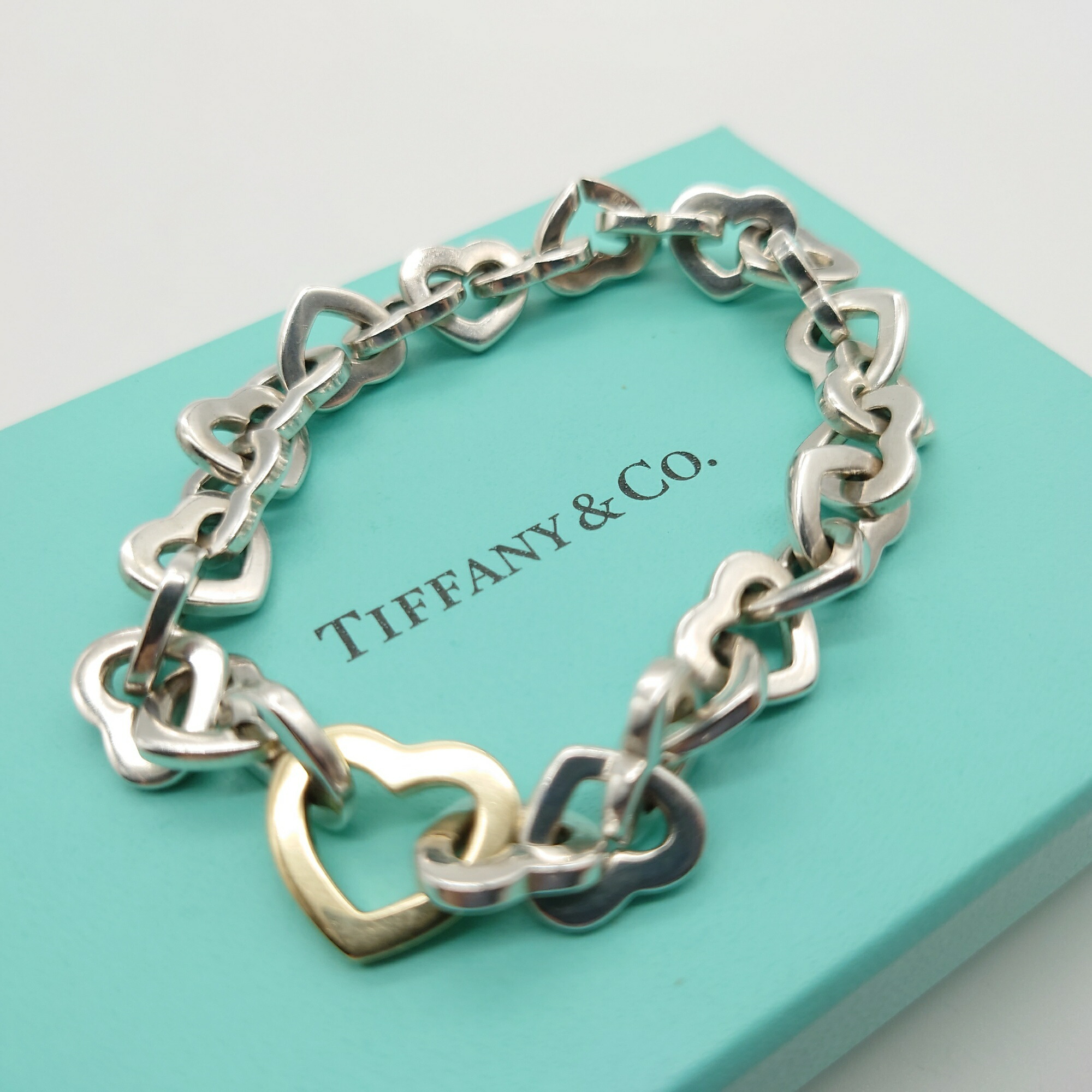 【送料込み付属品完備極美品】Tiffany ブレスレット TIFFANY&Co. ティファニー スパイクチェーン ブレスレット 約