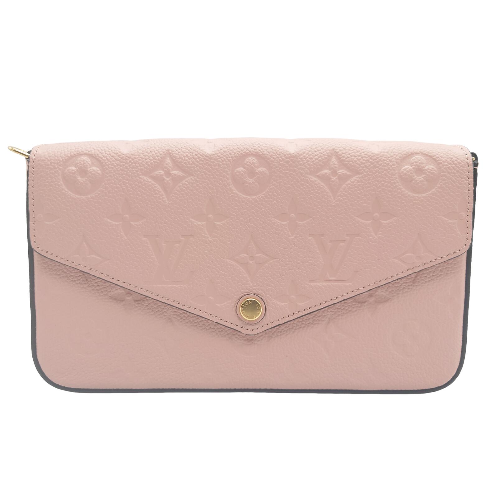ルイヴィトン Louis Vuitton LV ポシェット・フェリシー モノグラム アンプラント 2WAY チェーンバッグ 肩掛 ショルダー 斜め掛 ミニ コンパクト きれいめ ピンク レザー M67856 レディース 【中古 AB品】送料無料