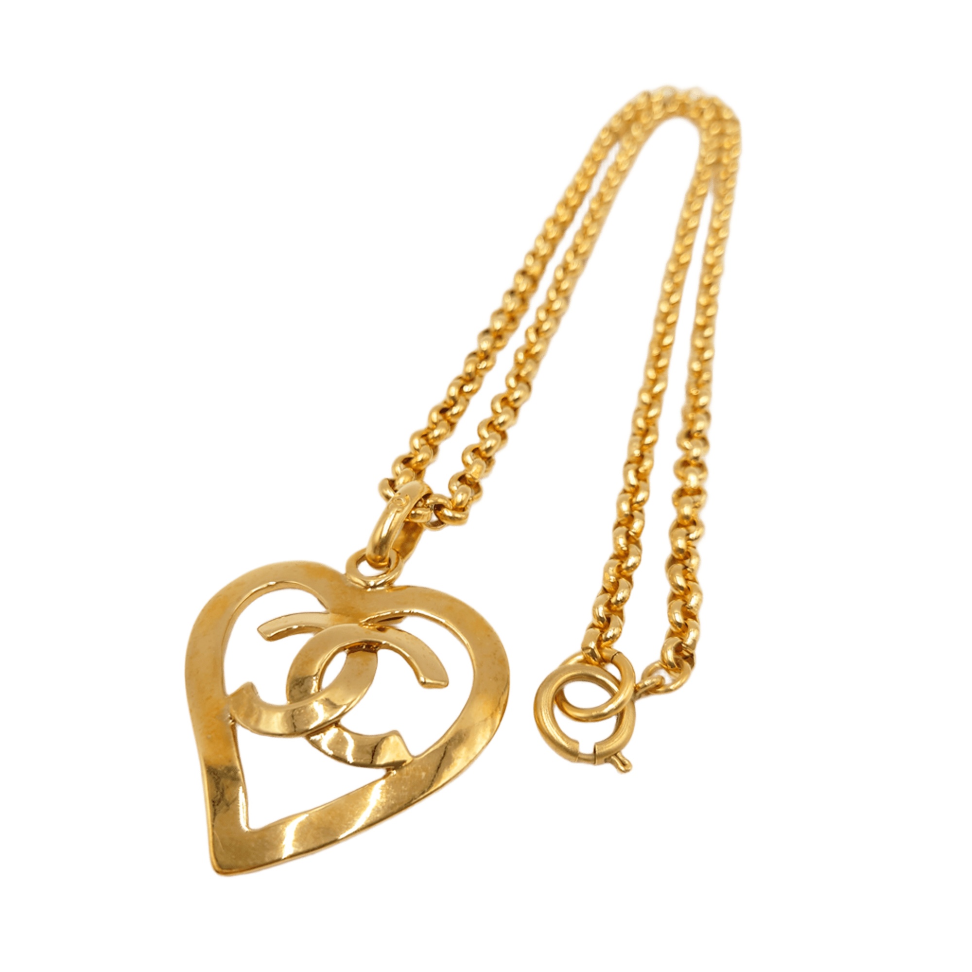CHANEL シャネル ネックレス アクセサリー ココマーク ハート 高級感 存在感 ラグジュアリー 上品 華やか エレガント 高見え きれいめ ゴールド レディース 【中古 AB品】送料無料｜ReuseShop e-Na