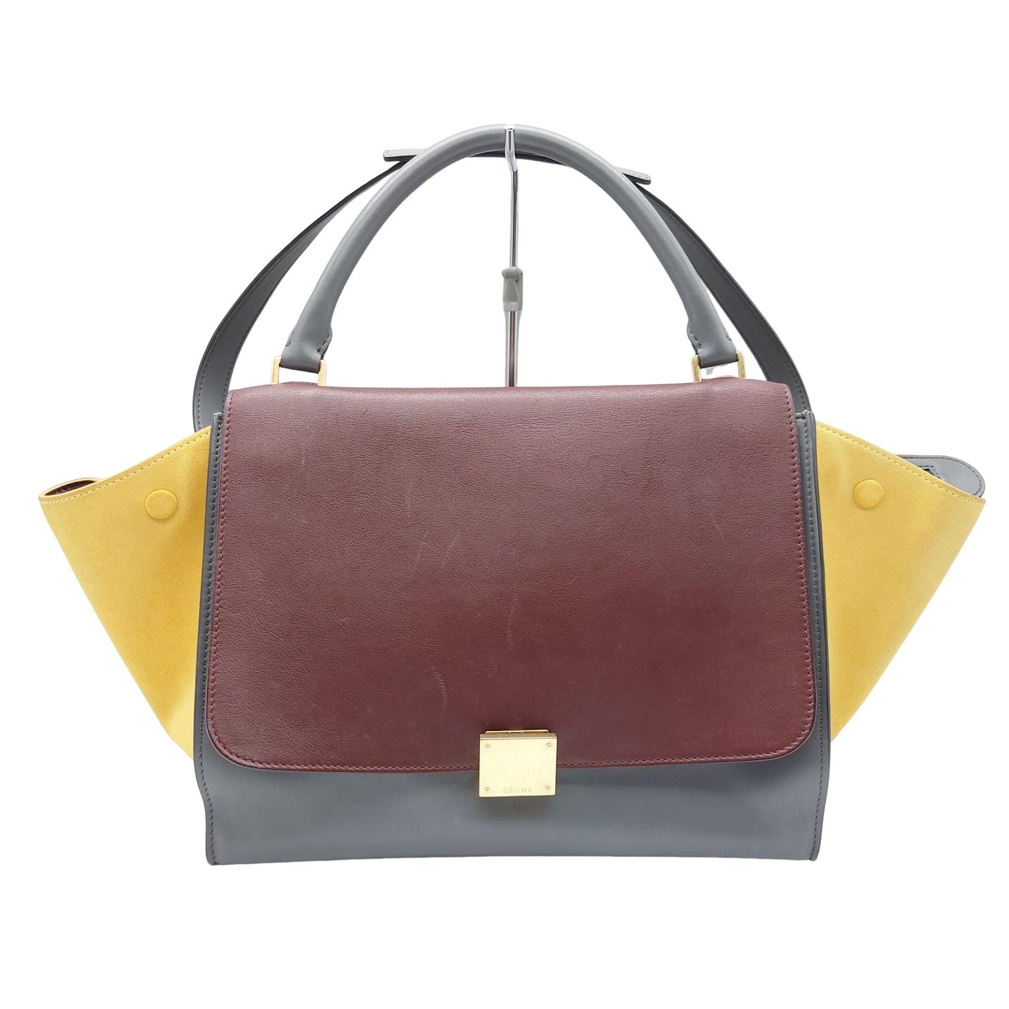 専門店では セリーヌ CELINE トラぺーズ トリコロールカラー ...