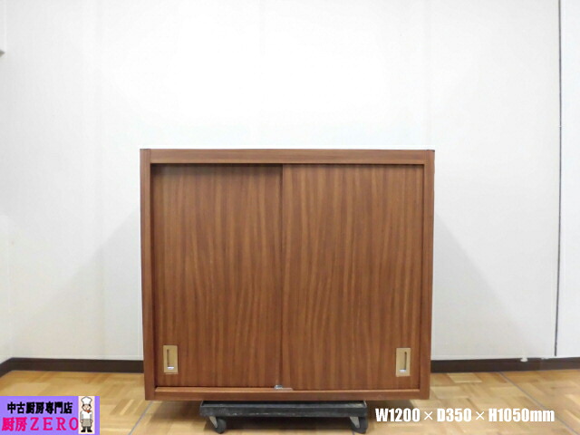 【中古】勝手もと お役目用 ステンレス鋼 肌理調 吊り押し込み W1200×D350×H1050粍  吊押し込み 吊り戸 バス発着場 勝手もと 飲食店
