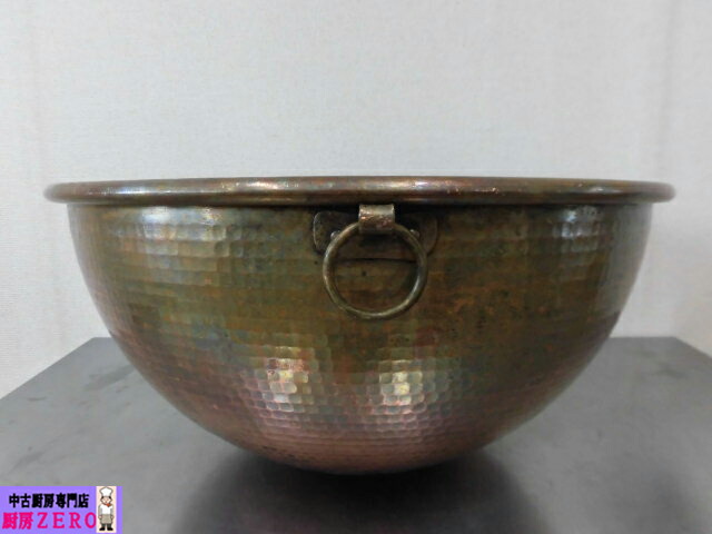 1054  銅打出輪花菓子器　丸形菓子鉢　古物　骨董品 楽天市場】【中古】 錦松堂 菓子器 純銅製 鉄鉢 日本製 器 金属