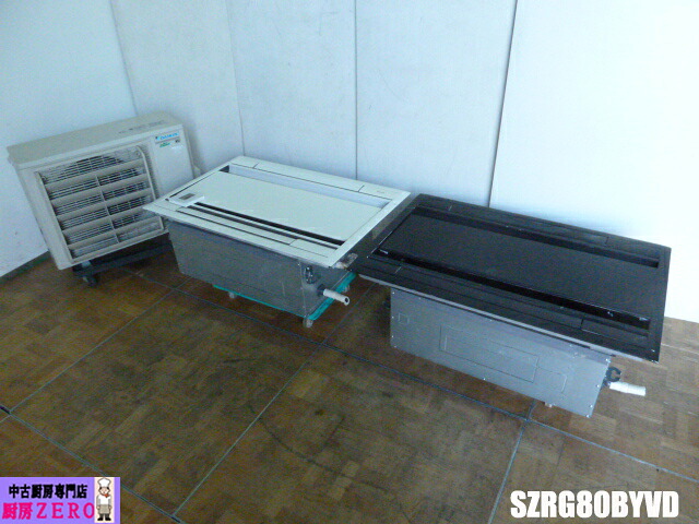 【中古】 厨房 ダイキン 業務用 マルチ エアコン EcoZEAS 天井カセット形 2方向 3馬力 SZRG80BYVD 単相 200V ツイン 有線リモコン 2025年製|厨房zero 店
