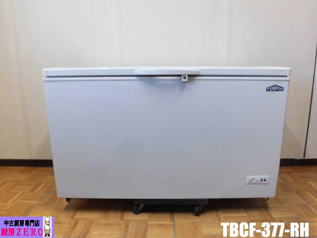 【中古】勝手もと 御勤め用 テンポス 氷るストッカー 凍結器 TBCF-377-RH 100V 377L 冷凍庫 チェストタイプ かご2個 キャスター 鍵なし 2023年製