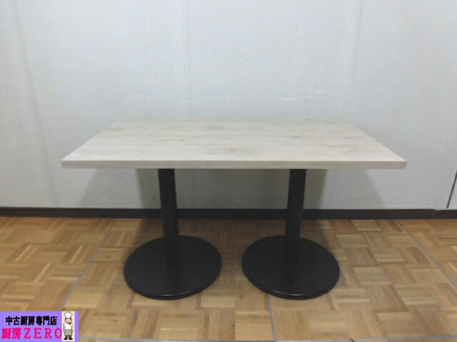 【中古】御厨子所 御役目用 矩形 喫茶店一覧表 2本脚 白 肌理調 W1200×D670×H705粍 バス発着場 飲食店 ボンネット厚地の外套 昼御飯