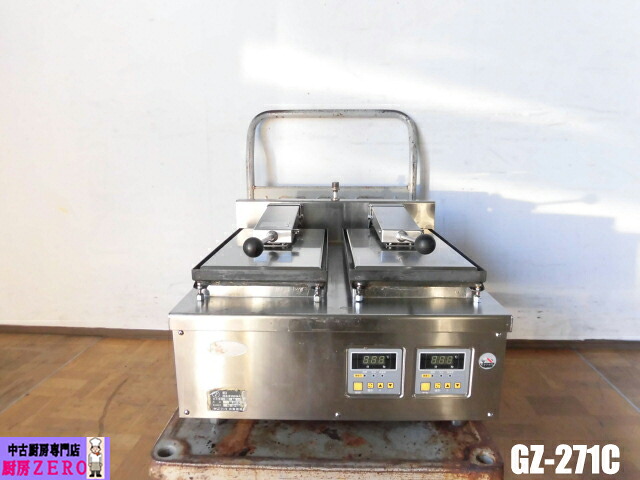 【中古】厨房 日本洗浄機 業務用 サニクック 電気式 2口 自動餃子焼器 ギョーザ ぎょうざ GZ-271C 三相 200V W560&times;D615&times;H240(BG400)mm｜厨房zero　店