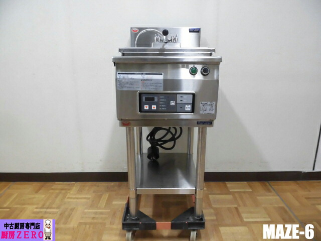 【中古】厨房 業務用 マルゼン 電気式 全自動餃子焼器 ギョーザ 架台付き MAZE-6 三相200V 50/60z W410×D600×H790(BG940)mm 2017年製
