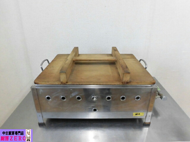 【中古】厨房 業務用 おでん鍋 都市ガス 直火式 ステンレス おでんウォーマー 保温 2バーナー W510×D410×H240(270)mm 蓋付 飲食店 居酒屋