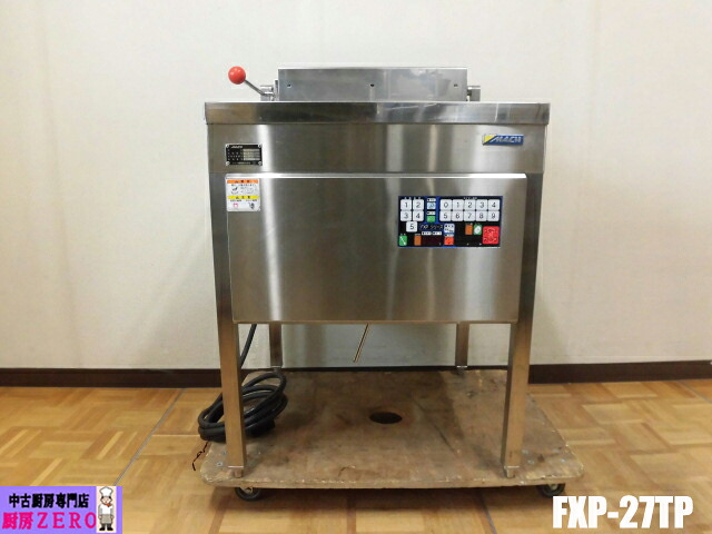 【中古】厨房 MACH マッハ機器 業務用 1槽 電気 電磁 フライヤー FXP-27TP 三相 200V 油量18L W650&times;D610&times;H800(BG950)mm コロッケ 天ぷら｜厨房zero　店