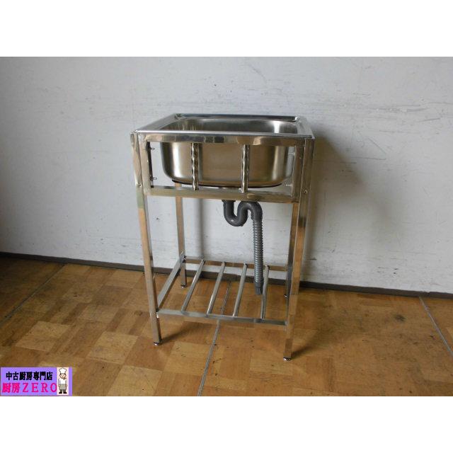 【中古】勝手もと 御勤め用 1槽シンク 流し台 ステンレス鋼 W515×D415×H800粍 合わせる脚+15粍 深さ160粍 バス発着場 飲食店 勝手もと 勝手もと