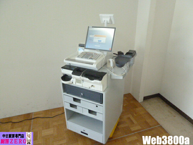 【中古】勝手もと 寺岡精工 御勤め用 POS金銭登録器 Web3800a 100V お手てスキャナ 自動小銃つり銭機 お金社会的単位 ルータ 色つや液晶 2022年 現況乗り合い船