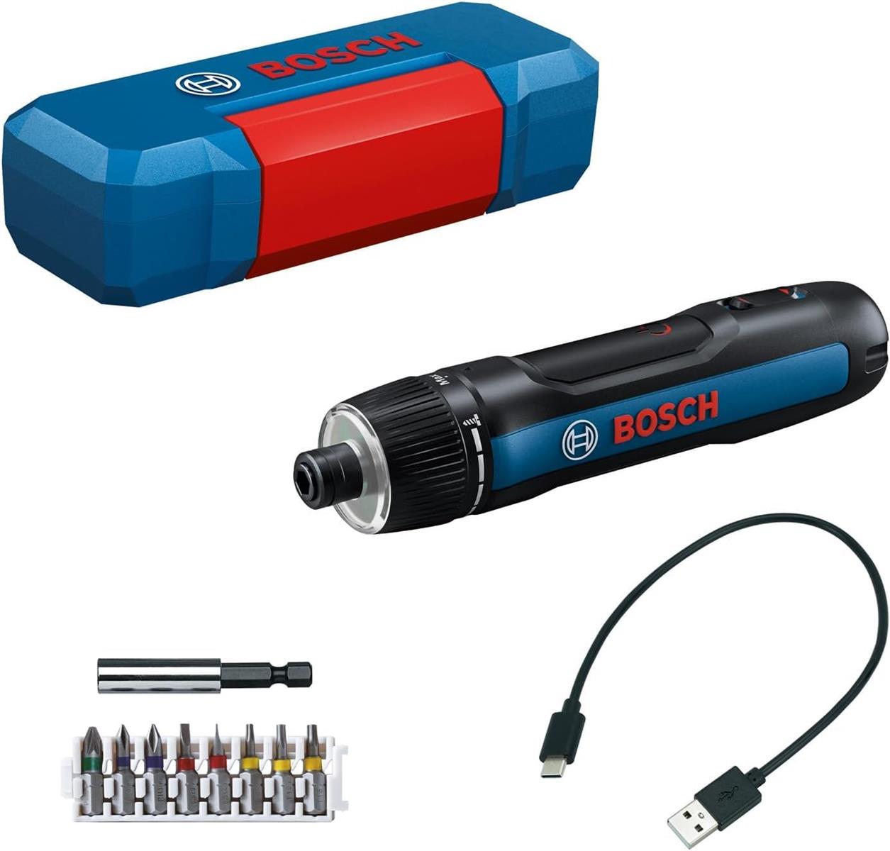 Bosch Professional(ボッシュ) 3.6Vコードレス 電動 ドライバー (ドライバービット8本・延長ビットホルダー・専用ケース・USB Type-Cケーブル付) BoschGO3｜Reve2018