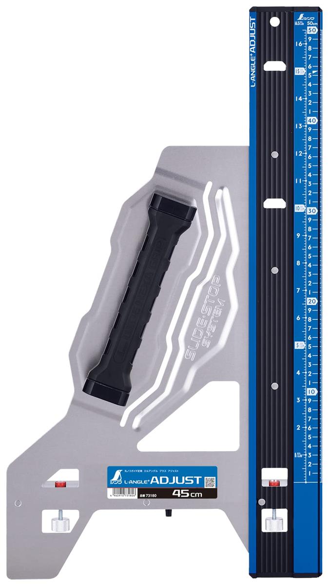シンワ測定(Shinwa Sokutei) 丸ノコガイド行動様式 エル一角Plusアジャスト 45珊 併用目盛 73180