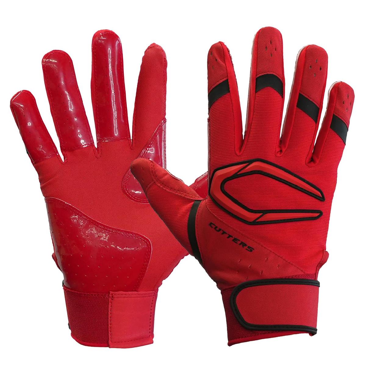 カッターズ (CUTTERS) バッティング グローブ 手袋 B444 パワーコントロール4.0 両手用 野球 ソフトボール S レッド×ブラック