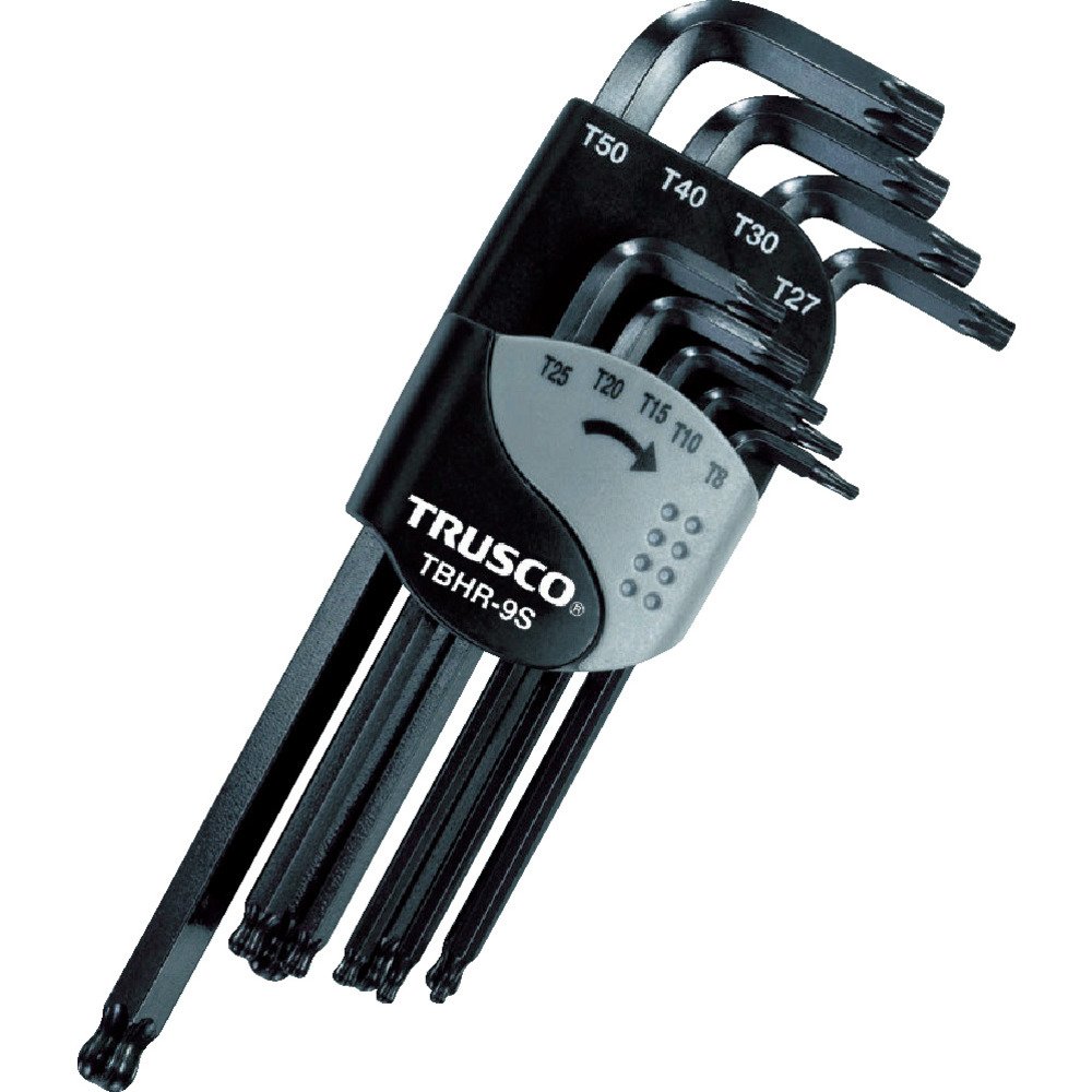 TRUSCO(トラスコ) ボールポイントヘックスローブレンチセット(9本組) TBHR-9S