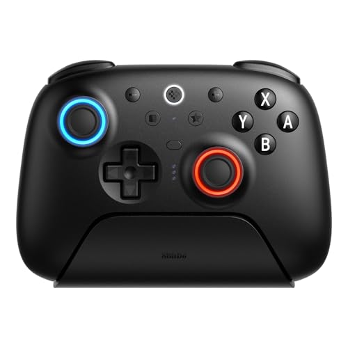 8BitDo Ultimate 2 Bluetooth コントロー ラー Switch/Switch 2 ＆ Windows PC 用、TMR ジョイスティック付き Switch Pro コントロー ラー、切り替え可能なホール効果/触覚トリガー、振動とモーションコントロール、RGB ファイヤーリング（Black）｜Reve2018