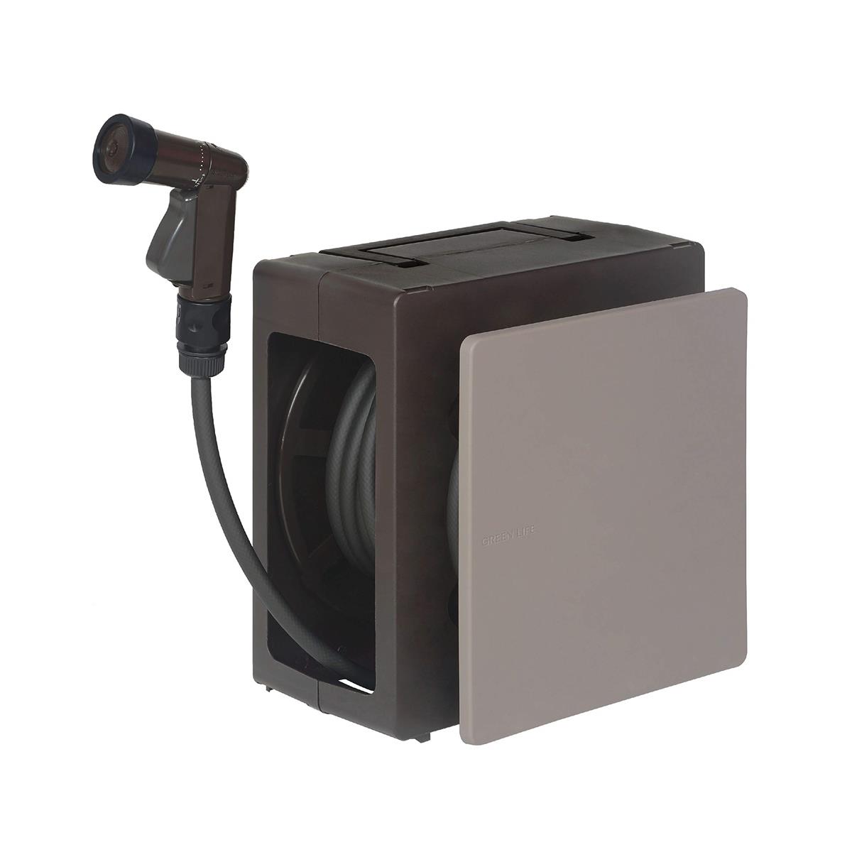 グリーンライフ ホース ホース リール 20m 巻き取りスム ーズ ハンディタイプ G-Compact(ジーコンパクト) ブラウン/ベージュ おしゃれ PRM-20(BR/BE)