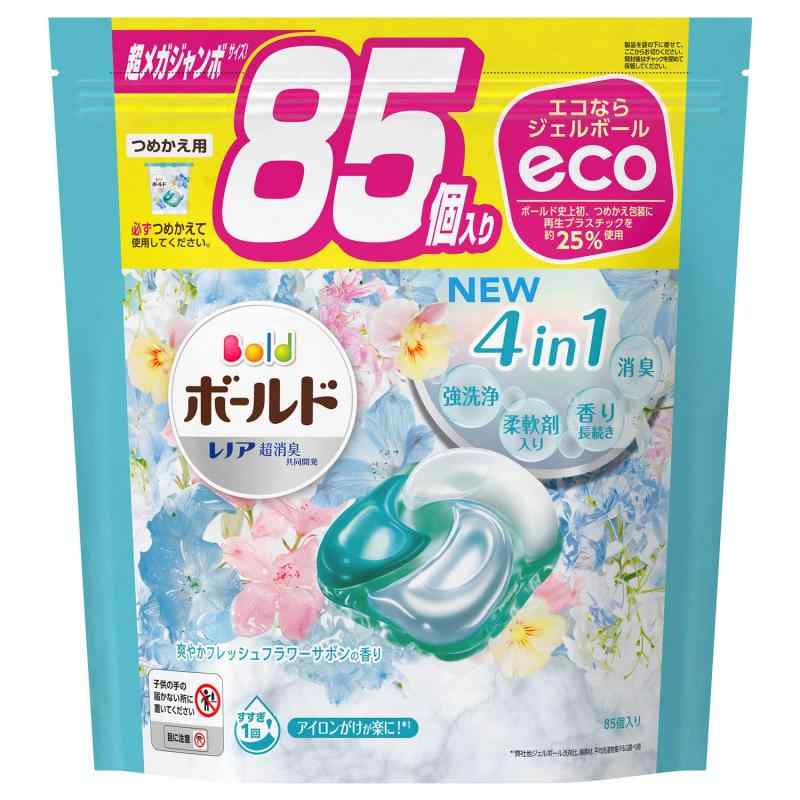 ジェルボール4D フレッシュフラワーサボン 詰替え 85個その他パンプス 超メガジャンボ 詰替え フレッシュフラワーサボン