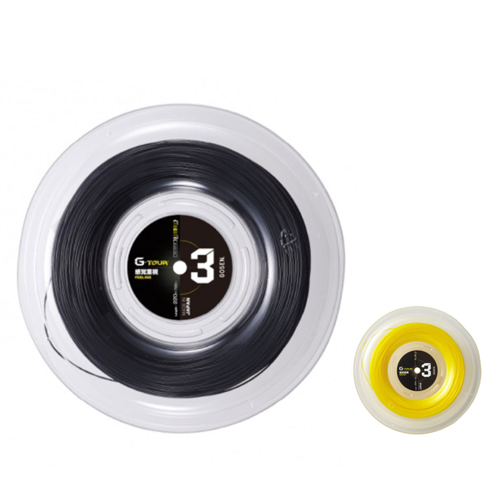 GOSEN ( ゴーセン ) G-TOUR Gツアー 3 ( G-TOUR 3 ) 220Mロール ポリエステル 硬式テニス ガットTSGT322(1.18mm) / TSGT312(1.23mm) / TSGT302(1.28mm) r-【レーヴスポーツ】|レーヴスポーツ