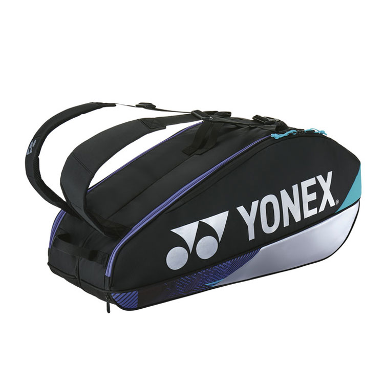 [2025年新色♪] YONEX(ヨネックス) ラケットバッグ6 BAG2402R ブラックシルバー(076) ラケット6本収納 テニス 2025年モデル r-【レーヴスポーツ】