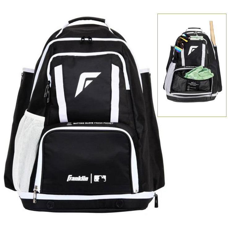 [商いもの事細やかに言いあらわすあり] Franklin ( フランクリン)  MLB GAMEDAY BAG ゲームデイバッグ うしろ側容器に並べる 23523C2 黒いこと白いこと ベイスボール御徒面子 御坊っちゃん成年者兼用 兄ちゃんベイスボール【レーヴスポーツ】