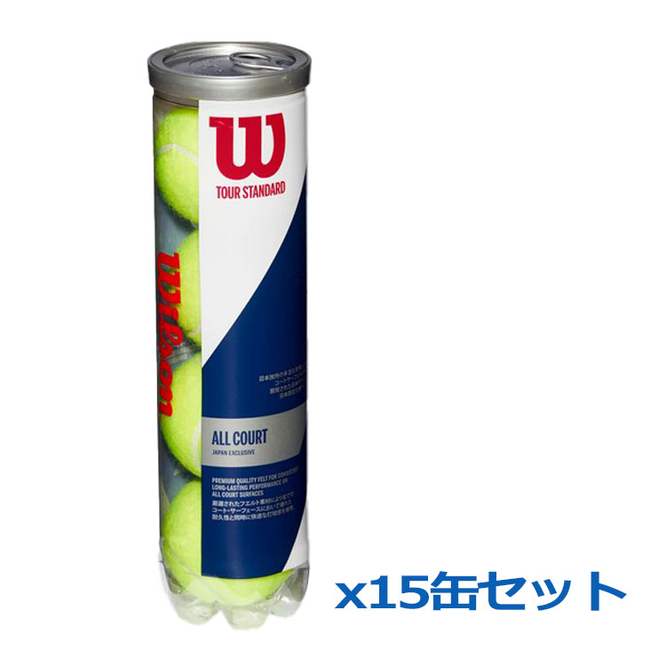 [1箱(15缶)売りわたす] Wilson(ウィルソン) TOUR STANDARD 庭球どんぶり鉢 1缶( 4球入り口・入口) x15缶 WRT103800 圧力 庭球どんぶり鉢 r-【レーヴスポーツ】