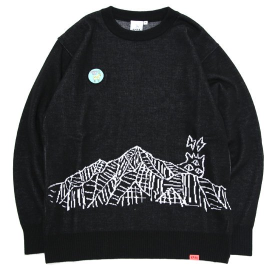 【KM4K カモシカ】SWEATER (ブラック)(セーター)