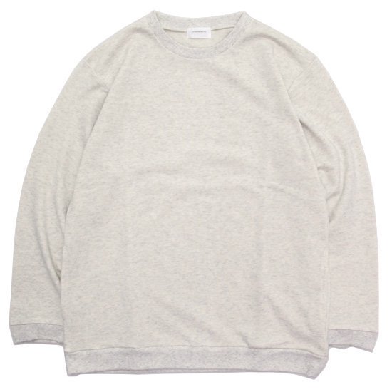SPINNER BAIT スピナーベイト|ミニ裏毛 サイドポケットクルー (オートミール)(リブ付きロンTEE)|REVE STORE