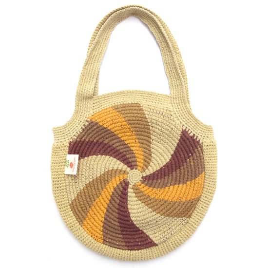 HAVE A GRATEFUL DAY ハブアグレイトフルデイ｜CROCHET TOTE BAG (ブラウン)(クロシェ トートバッグ)｜REVE STORE