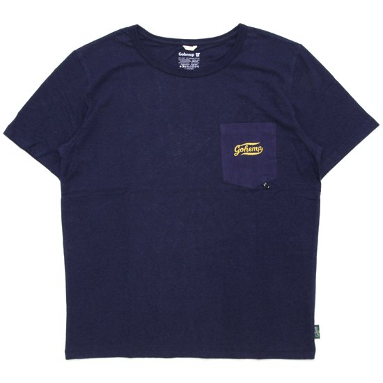 楽天市場GOHEMP ゴーヘンプFBP BASIC S SL PK TEE マリンネイビー ポケットTシャツ REVE STORE