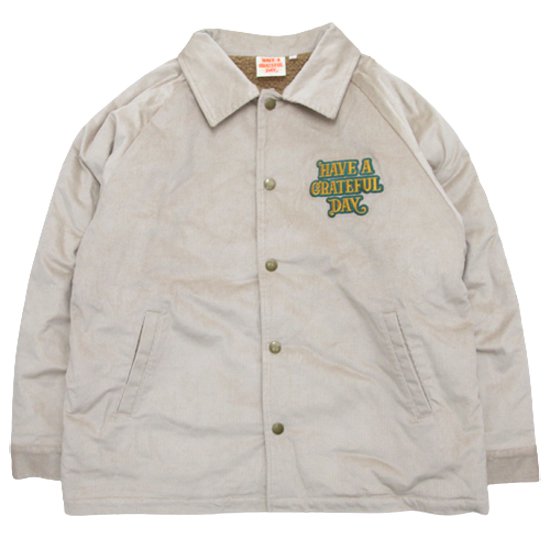 HAVE A GRATEFUL DAY ハブアグレイトフルデイ｜CORDUROY BOA COACH JACKET (アイボリー)(コーデュロイ 裏ボア コーチジャケット)｜REVE STORE