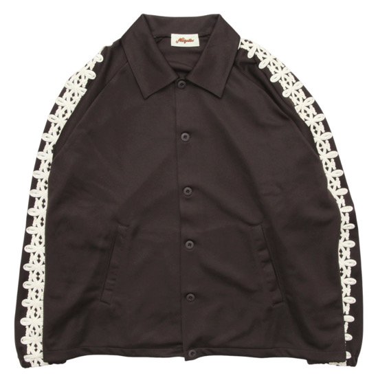 Nasngwam ナスングワム|KINGSTON JACKET (ブラウン)(刺繍 ジャージ)|REVE STORE