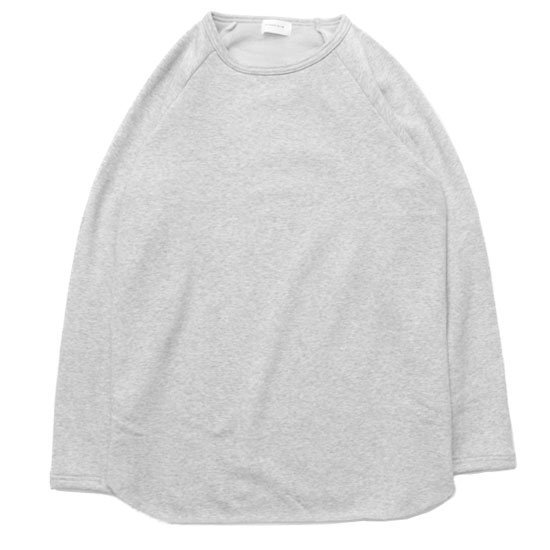 SPINNER BAIT スピナーベイト｜ボンバーヒート ラグラン クルーネック (ライトグレイ)(裏起毛ロンTEE)｜REVE STORE