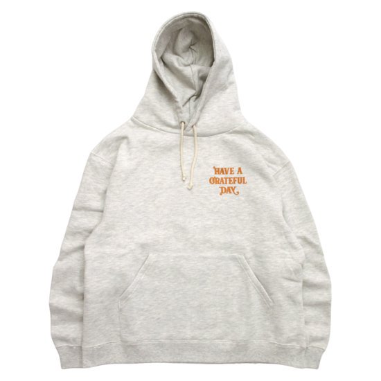 HAVE A GRATEFUL DAY ハブアグレイトフルデイ｜HOODIE SWEATSHIRT -ROSE (オートミール)(ホンブルグ帽な手当たりのスウェットパーカー)