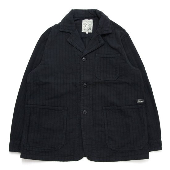 GOHEMP ゴーヘンプ｜HEAVY DOBBY EQUIPMENT SUIT JACKET (ピュアブラック)(厚手でしっかりしたジャケット)