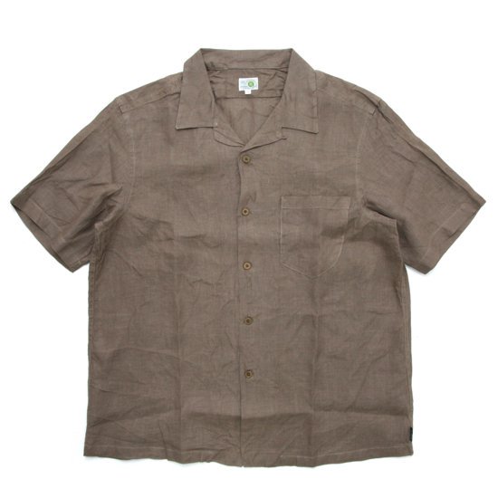 GOHEMP ゴーヘンプ｜HEMP OPEN MIND SHIRTS (モカ)(ヘンプ100%の半袖シャツ)
