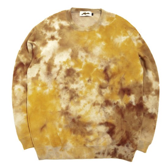 Nasngwam ナスングワム｜SWAMP CREW SWEAT (イエロー)(タイダイ染めスウェットクルーネック)
