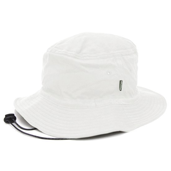 Phatee ファッティー｜BUCKET HAT CHIN STRAP (ホワイト ツイル)(ストラップ付きバケットハット)